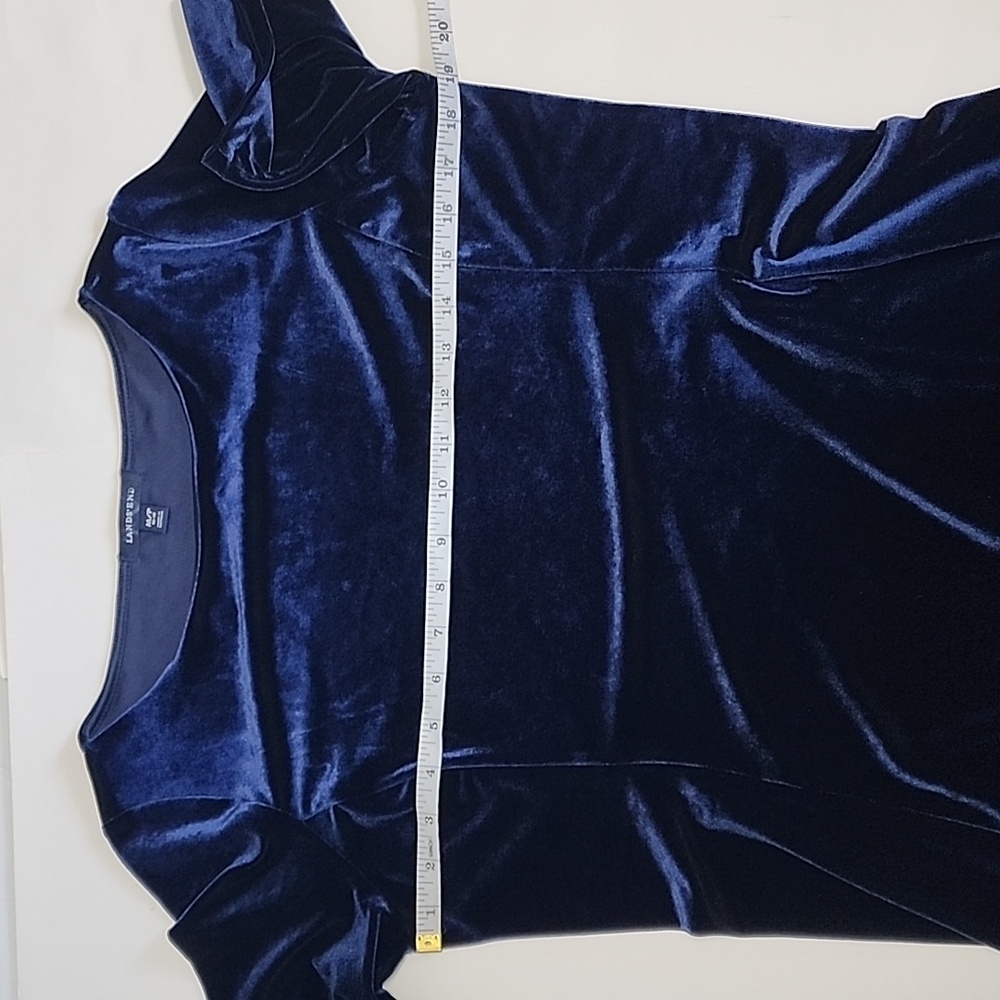 LANDS  END VELVET NAVY  DRESS/ M/P - Picture 6 of 14